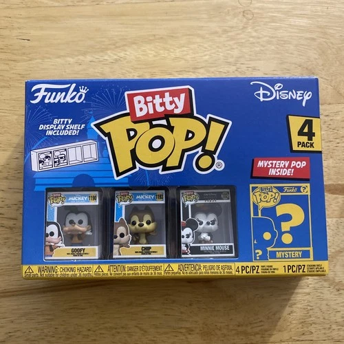 Funko Bitty Pop! Disney 4 Pack Goofy Chip Minnie Mouse and Mystery