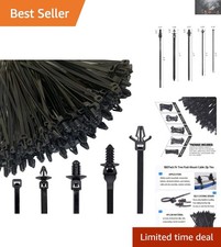 160Pcs Nylon Self-Locking Cable Ties - Heavy Duty for Construction & Automotive