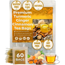 Handmade Turmeric Ginger Cinnamon Tea Vegan, Sugar-Free, Caffeine-Free