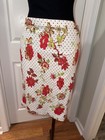 Y2K Vintage 90s Floral Polka Dot Women’s Stretchy Pencil Skirt Large