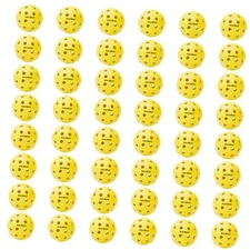  48 Pack Premium 40-Holes Yellow Outdoor Pickleball Balls, Pickleballs-48 pack