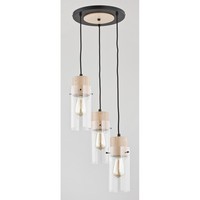 Durchsichtig Moderne Skandinavisch HäNgelampe Pendelleuchte 3X60W/E27