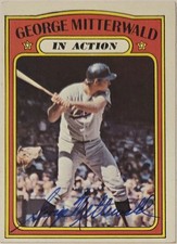 1972 TOPPS George Mitterwald Auto Card In Action #302 Twins Vintage Signed MLB