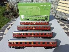 Märklin 40301 Schwedisches Retro D-Zug Wagen-Set Tin Plate neuwertig 4 Wagen