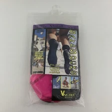 Vincere Sports Sand Socks Beach Volleyball Bright Neon Pink XSmall