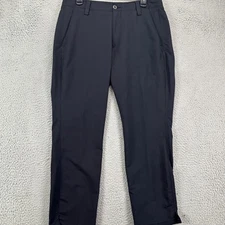 Under Armour Mens Golf Chino Pants 34X30 Black Performance Tech Stretch Golfing