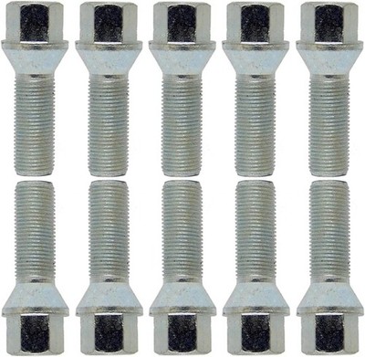10x Wheel bolts M12x1,25 tapered 60° silver for Citroën Berlingo I First Berling