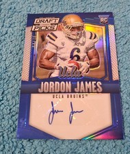 2015 Prizm Draft Picks Jordon James UCLA Blue Rookie Autograph 4/75 #204
