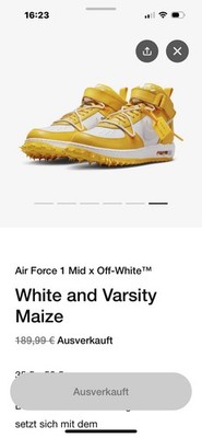 Nike AIR FORCE 1 off White Sonderserie -Modell 2024 Größe 46