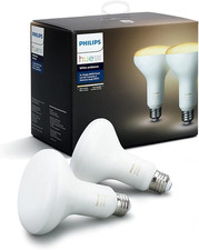 Hue White Ambiance BR30 2-Pack 60W Equivalent Dimmable LED Smart Flood Light Hu