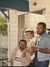 Vintage Photo African-American Friends Beer On Porch 1980’s