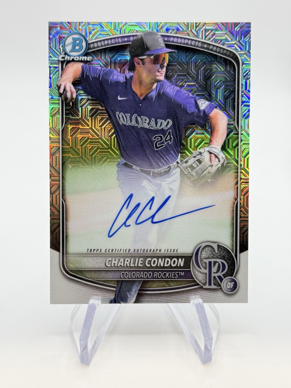 2025 Bowman Chrome Charlie Condon BMA-CC Mojo Auto Colorado Rockies