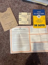 1937 Desoto  Owners Manual User Guide Instruction Book