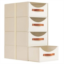 Homsorout Stackable Storage Drawers - Large Collapsible Storage Bins with Drawer