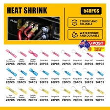 540Pcs Heat Shrink Wire Kit Marine Grade Automotive Waterproof Connectors