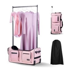 VEVOR Dance Bag with Garment Rack, 29 Inch Rolling Dance Duffel, with Wheels, He