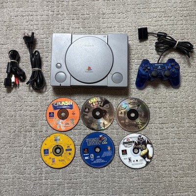 Sony PlayStation PS1 SCPH-9001 Console W/ Controller + 6 Games Tested & Working