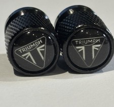 Triumph 2PCS Motorcycle Wheel Valve Caps Aluminum Alloy Tire Black Tiger Sprint