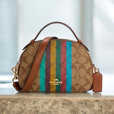 Coach Serena Satchel In Signature Canvas With Stripe C5642 | eBay