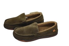 Acorn Ellsworth Suede Moc Slippers Shoes Mens Size 9 Brown Smoky Taupe Lined