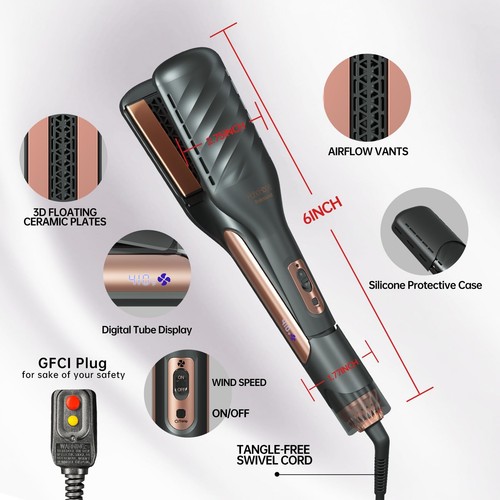 Flat Iron Hair Straightener, Hair Dryer and Straightener 2-in-1, Hair Styling... - Picture 7 of 7