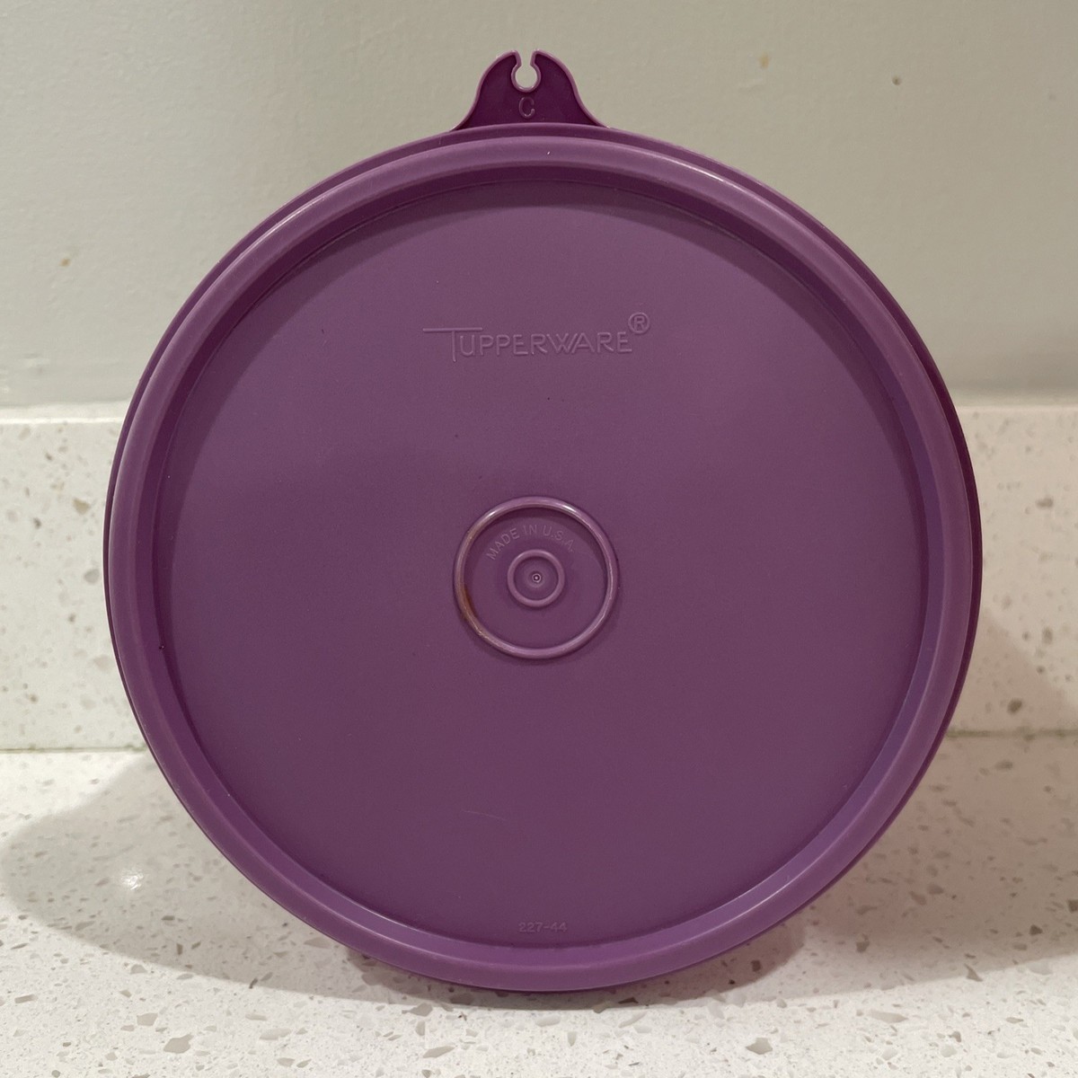 Vintage Tupperware 264-21 Purple Canister & 227-44 Lid Storage