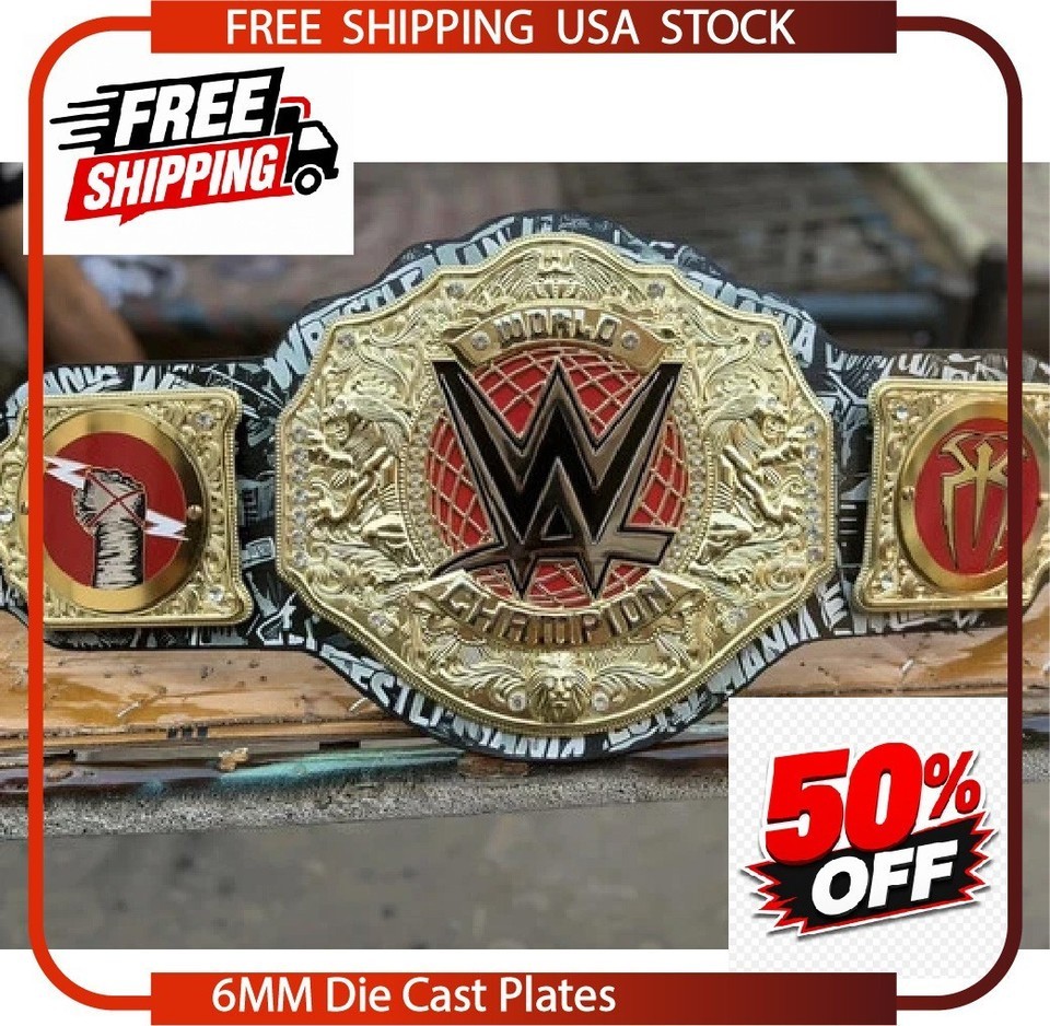 CM Punk vs Roman Wrestle-Mania 42 Championship Belt Wrestling Title 8MM Zinc NEW