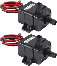 DIANN 2Pcs Mini Submersible Water Pump DC 12V Small Fountain Pump (4.8W 240L/H) 