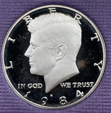 1984-S PROOF KENNEDY HALF DOLLAR FROM PROOF SET WITH FREE SHIPPING