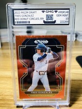 2022 Prizm Draft Tres Gonzalez Rookie Red Donut /99 GMG Graded 10 Gem Mint 💎 RC
