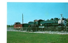 Old 4978 Steam Locomotive at Ottawa Silica Co, Ottawa, IL Postcard