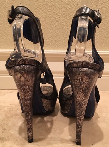 RAPHAEL YOUNG Unique Leather Ankle Strap Stiletto Heels 37EU Very Rare Italy!!! - Picture 4 of 12