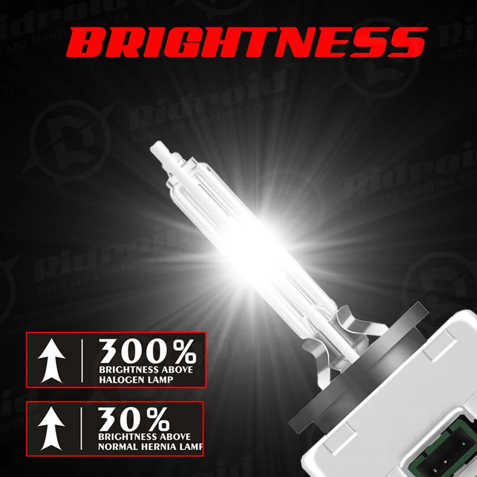2PCS NEW D3S 66340 6000K WHITE BRIGHT 35W HID XENON LIGHT BULBS SET HEADLIGHTS - Image 4 of 4