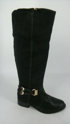 Daniel Footwear Double Buckle Block Heel Kniehohe Stiefel UK 3 EU 36 JS9 TT 05