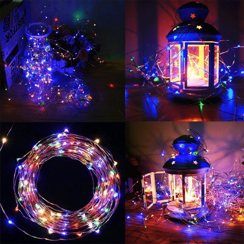 Solar LED String Lights Copper Wire Waterproof Outdoor Fairy LED Decor Garland - Picture 16 of 36