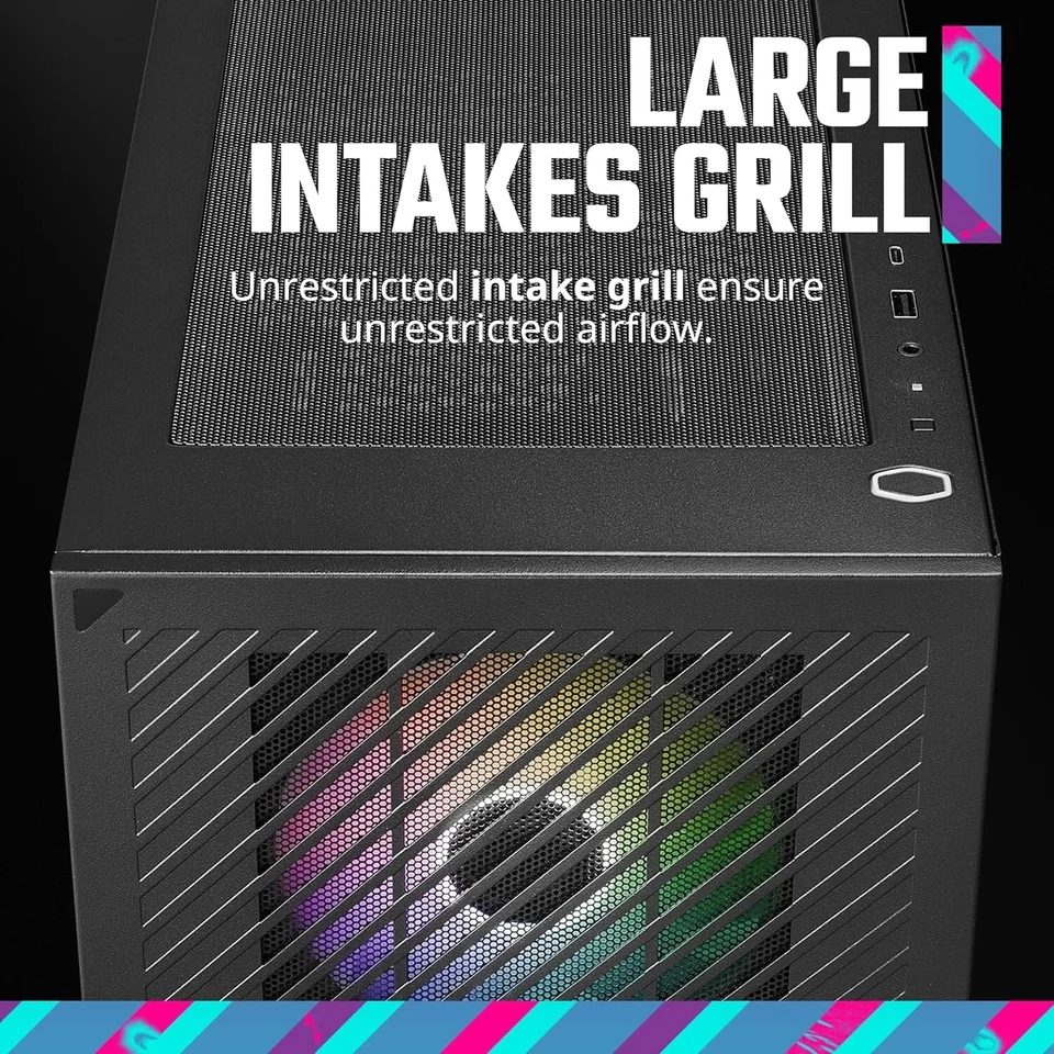 Elite 301 Micro-ATX High Airflow PC Case, 365mm GPU Max, 280mm AIO Max, Type ... - Image 3 of 4