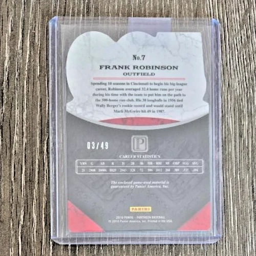 2016 Pantheon Frank Robinson 500 Home Run Club Game Used Bat 3/49 - Image 4 of 4