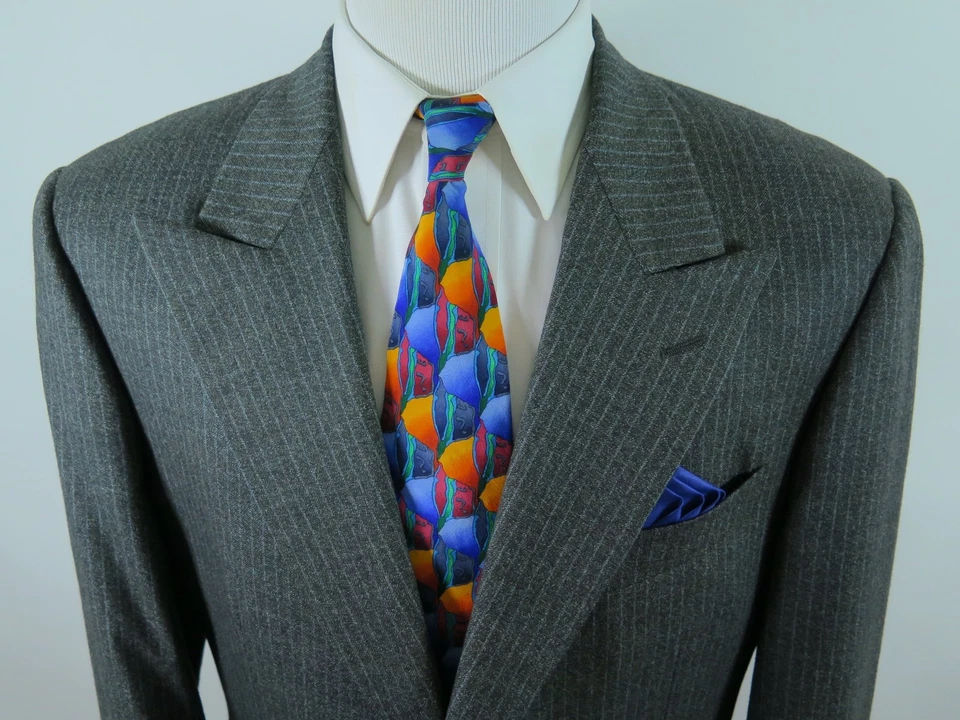 Blazer Chaqueta Abrigo Deportivo Pal Zileri Syd Jerome Hombres Rayas Italiano 44 L NUEVO SIN ETIQUETAS NUEVO Foto 2 de 4