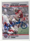RAY WERSCHING SAN FRANCISCO 49ERS 1990 PROSET SUPER BOWL  AUTOGRAPHED CARD