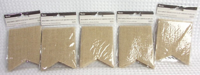Lot of 5 Darice Fishtail Burlap Party Banner 3.1''x4.1'' 60pcs (12pc Ea) 60pcs NEW