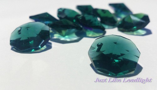 50x 14mm Crystal suncatcher octagon beads AB mixed jewellery pendant prisms - Picture 13 of 20