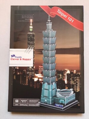 3D Puzzle Taipei 101 Taiwan Höhe: 59,5 cm Taipeh / 2.Wahl / Restposten / B-Ware