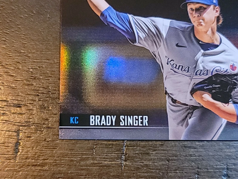 🔥 Brady Singer 2021 topps stadium club Chrome Refractor Rookie Card SP 🔥 - Image 2 of 4
