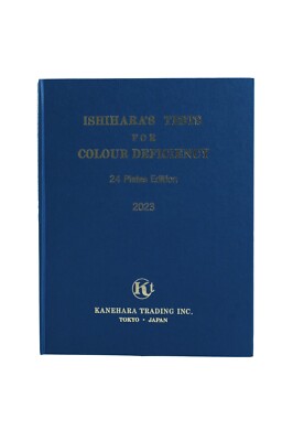 Ishihara Colour Vision Test Book with 24 Boards,User Guide,Colour Blindness Test