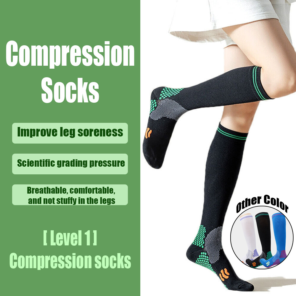 Compression Socks Marathon Running Outdoor Sports Badminton Tennis Long Socks-image