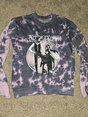 Fleetwood Mac Rumours Tie Dye Size Small Pullover Long Sleeve Band Crewneck