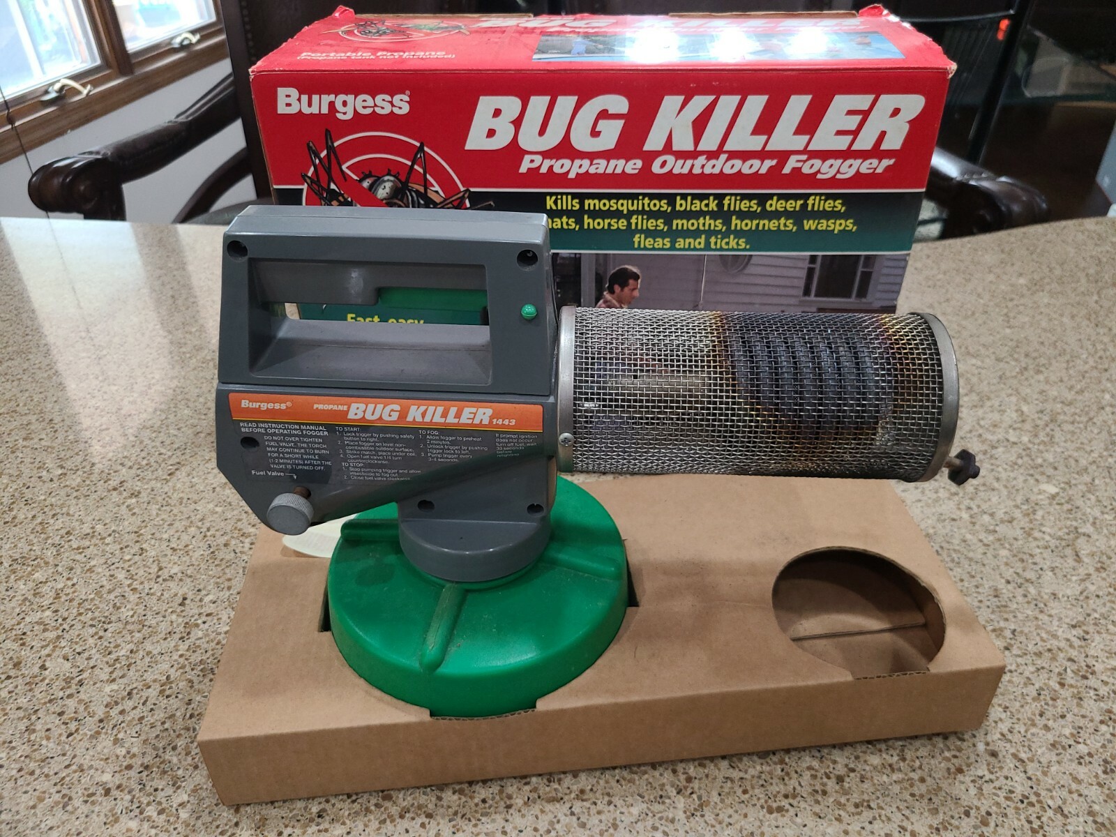 NEW Burgess 1443 FOGGER Outdoor Lightweight Propane INSECT FOGGER MADE