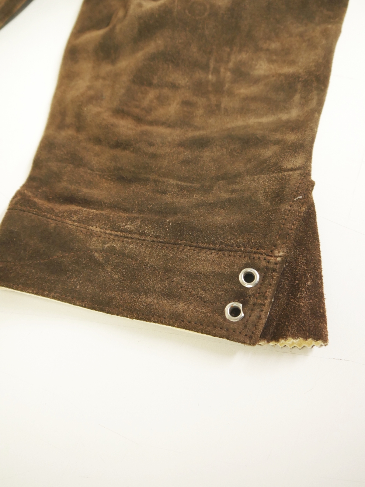 Heavy sturdy embroidery leather pants often worn brown and soft Edelnice size 52 image 6