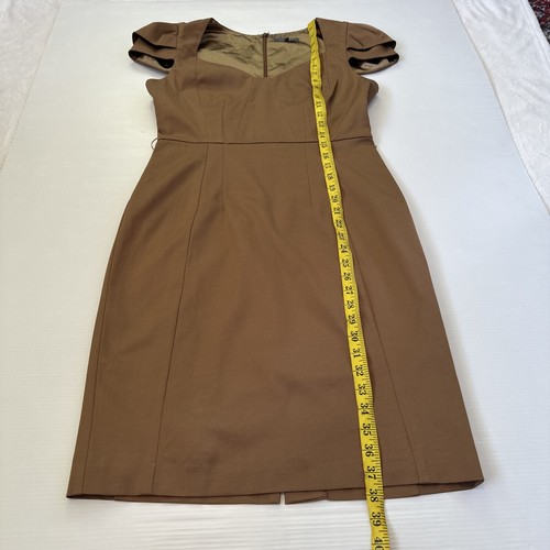 Sheike Woman’s Dress Size 12 Brown Pencil Short Sleeve Lined - Picture 11 of 18
