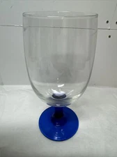 Princess House Heritage Blue Base Iced Tea Glass